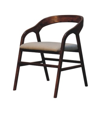 Chestnut Linen Deco Chair