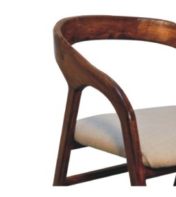 Chestnut Linen Deco Chair