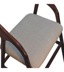Chestnut Linen Deco Chair