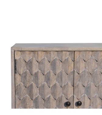 Mini armoire en pierre sculptée avec motif ananas