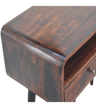 Curved Walnut Console Table