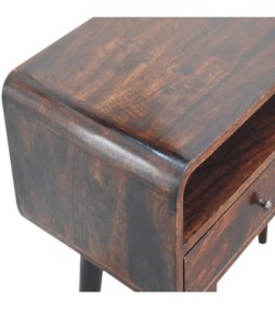 Curved Walnut Console Table