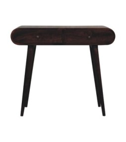 Walnut Curved Edge Console Table
