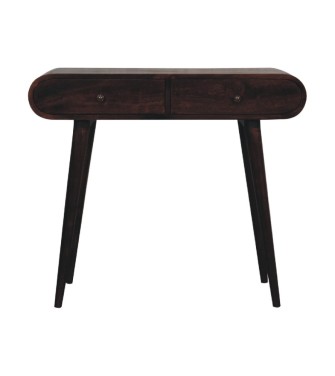 Walnut Curved Edge Console Table