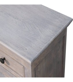 Armoire à finition pierre avec portes vitrées