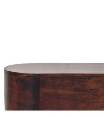 Walnut Rounded Lid-up Blanket Box