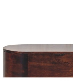 Walnut Rounded Lid-up Blanket Box