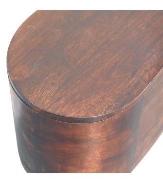 Walnut Rounded Lid-up Blanket Box