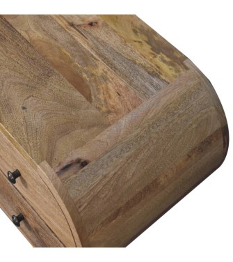 Oak-ish Circular Media Unit with 2 Open Slots