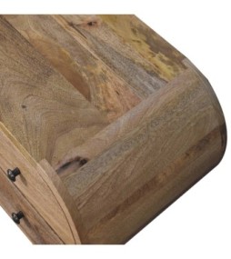 Oak-ish Circular Media Unit with 2 Open Slots