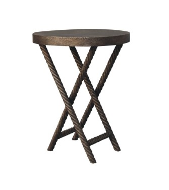 Metallic Rope Side Table