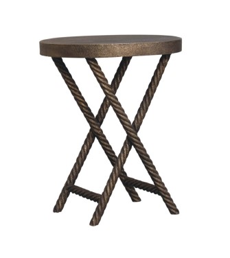 Metallic Rope Side Table