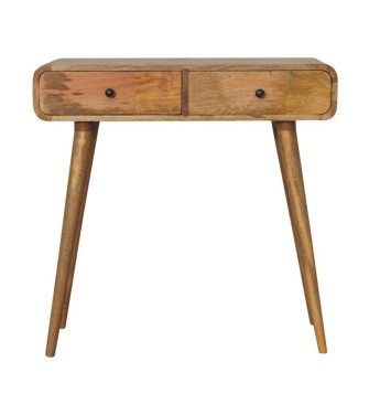 Oak-ish Curved Hallway Table