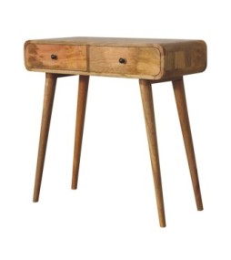 Oak-ish Curved Hallway Table