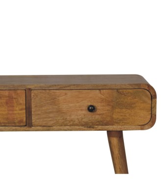 Oak-ish Curved Hallway Table