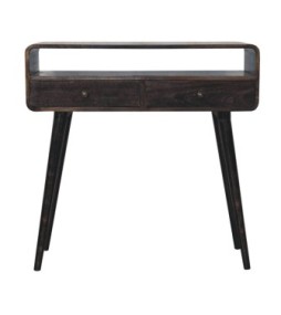 Curved Ash Black Console Table