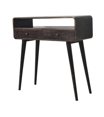 Curved Ash Black Console Table