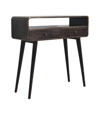 Curved Ash Black Console Table