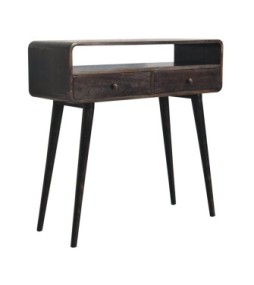 Curved Ash Black Console Table