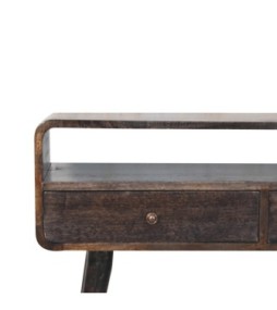 Curved Ash Black Console Table