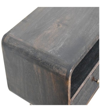 Curved Ash Black Console Table