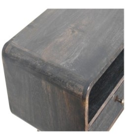 Curved Ash Black Console Table