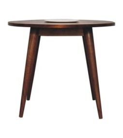 Chestnut Round Nordic End Table
