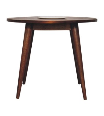 Chestnut Round Nordic End Table