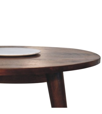 Chestnut Round Nordic End Table