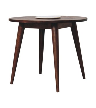 Chestnut Round Nordic End Table