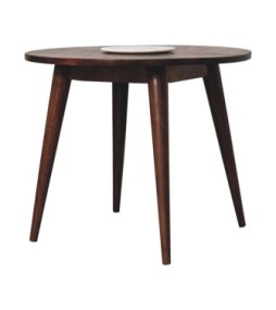 Chestnut Round Nordic End Table