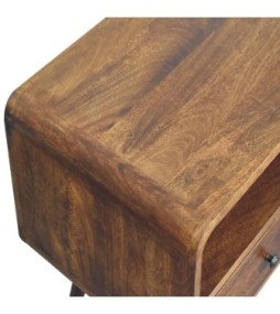 Trio Curved Chestnut Media Unit