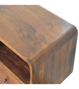 Triple Curved Chestnut Console Table