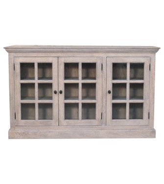 Armoire à triple vitrage effet délavé
