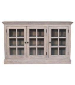 Armoire à triple vitrage effet délavé