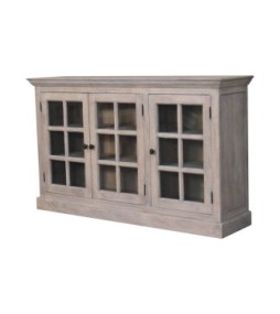 Armoire à triple vitrage effet délavé