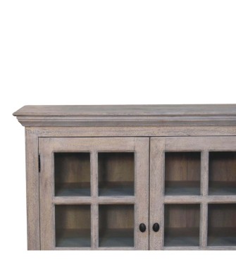 Armoire à triple vitrage effet délavé