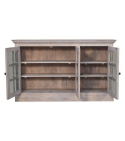 Armoire à triple vitrage effet délavé