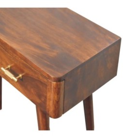 Table console en T couleur finition châtaigne