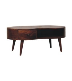 Large Chestnut Wave Coffee Table