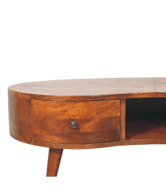 Large Chestnut Wave Coffee Table