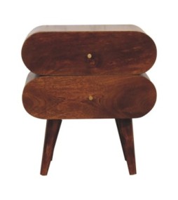 Table de chevet Bubble - finition châtaigne