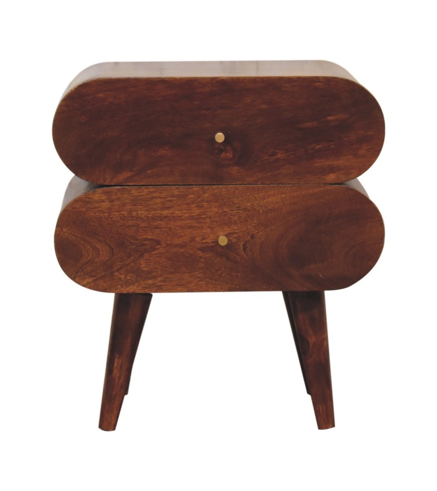 Bubble Chestnut Bedside