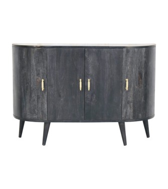 Armoire quadruple à barres en T noir cendré