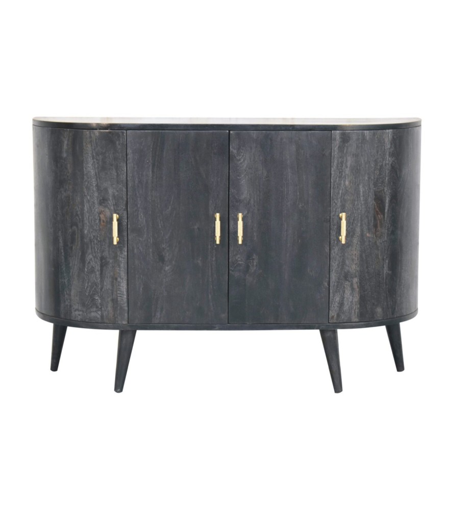 Armoire quadruple à barres en T noir cendré
