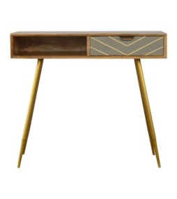 Bureau en ciment et laiton