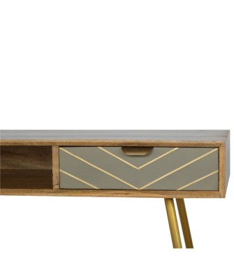 Bureau en ciment et laiton