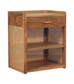 Table de chevet ouverte Larissa avec barre en T