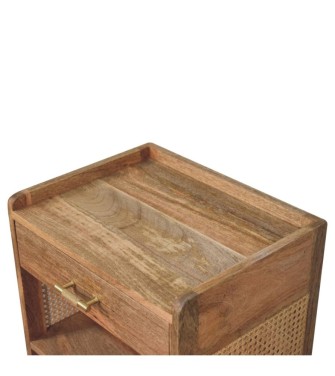 Table de chevet ouverte Larissa avec barre en T