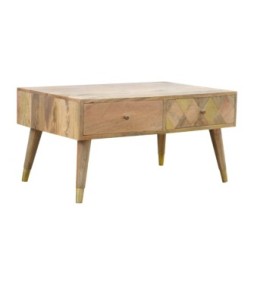 Oak-ish Gold Inlay Coffee Table